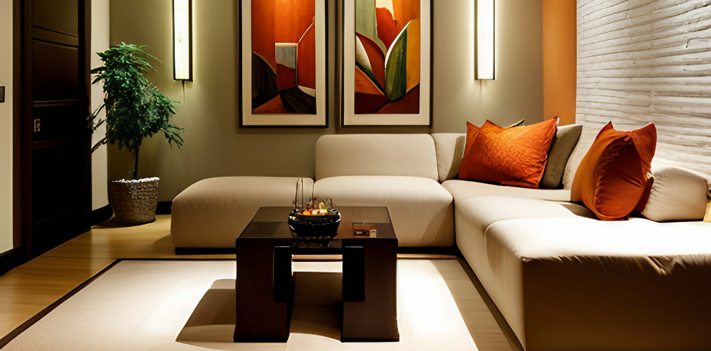 Indian style living room with sofa set-Beautiful Homes