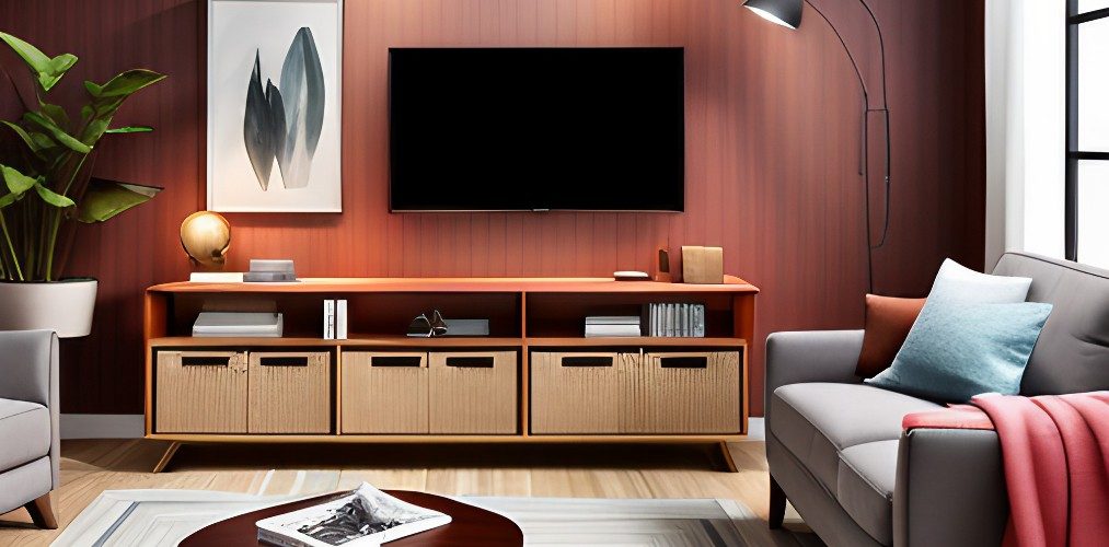 Living room design with couch and tv unit - Beautiful Homes