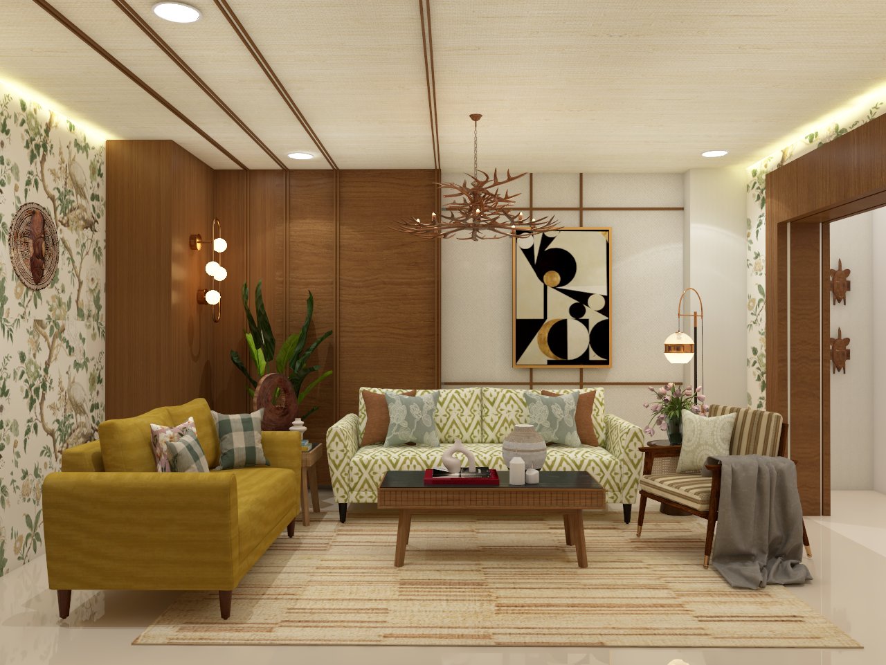 Vernacular living room with Royal and Nilaya furniture - Beautiful Homes