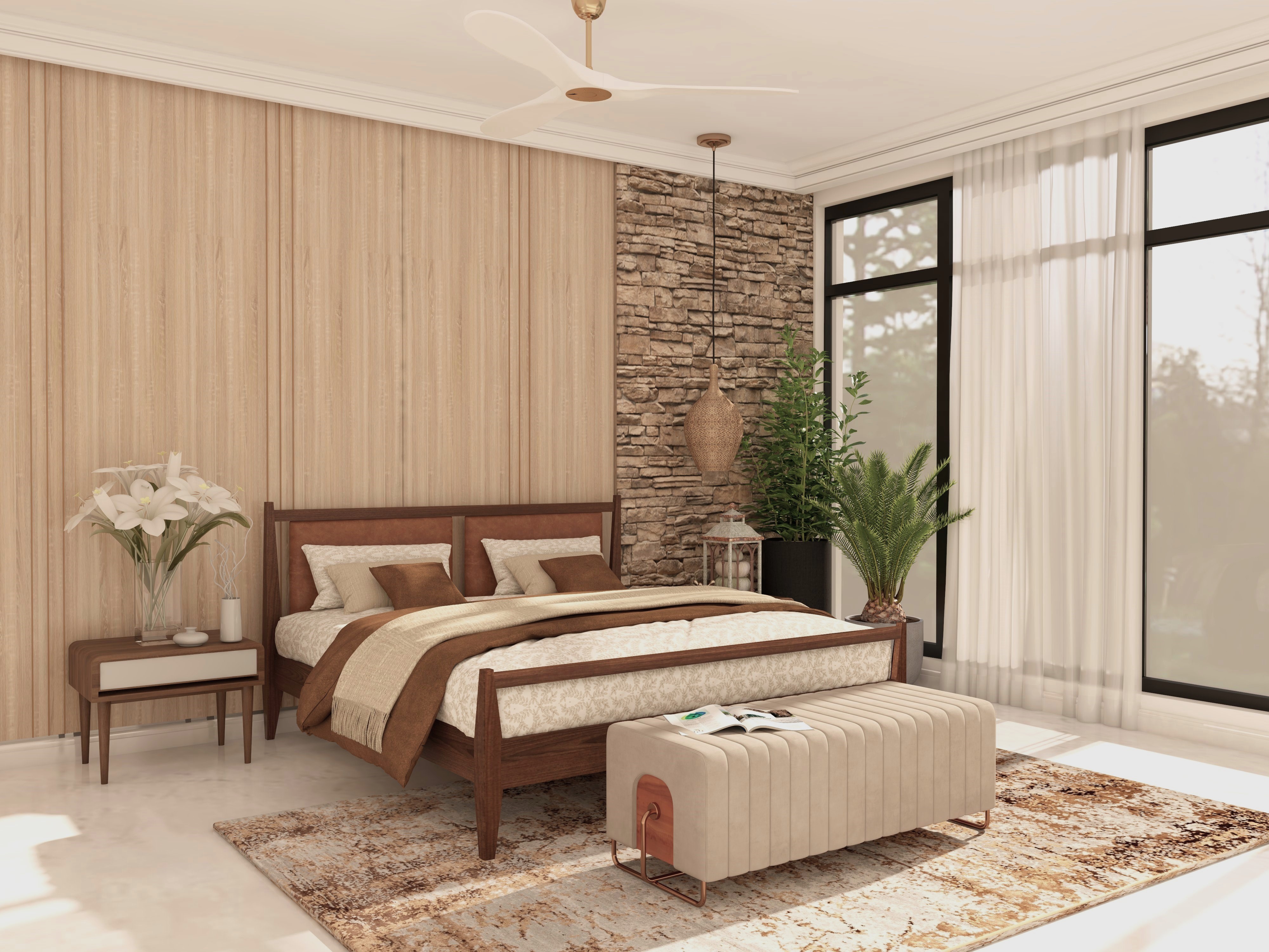 Bohemian bedroom design with Nilaya Luxe furniture - Beautiful Homes