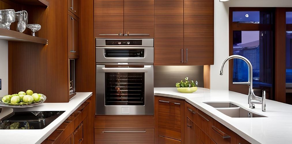 Contemporary kitchen with wooden pantry cabinet-Beautiful Homes