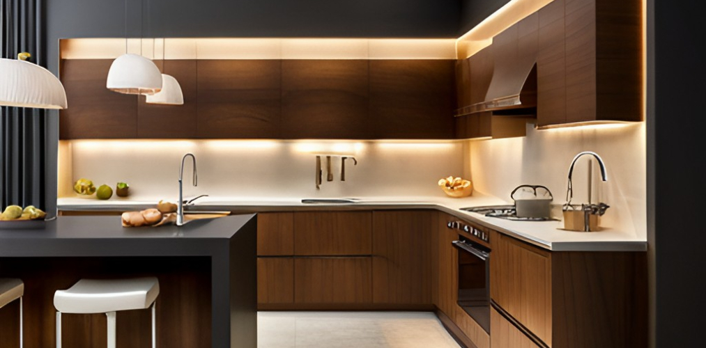 Contemporary kitchen design with cove lights-BeautifulHomes