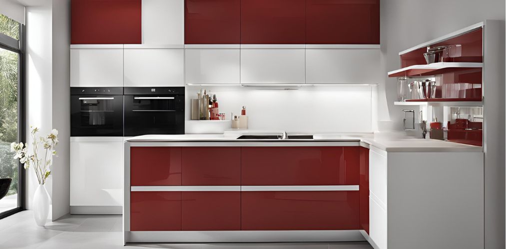 Contemporary red and white kitchen design - Beautiful Homes