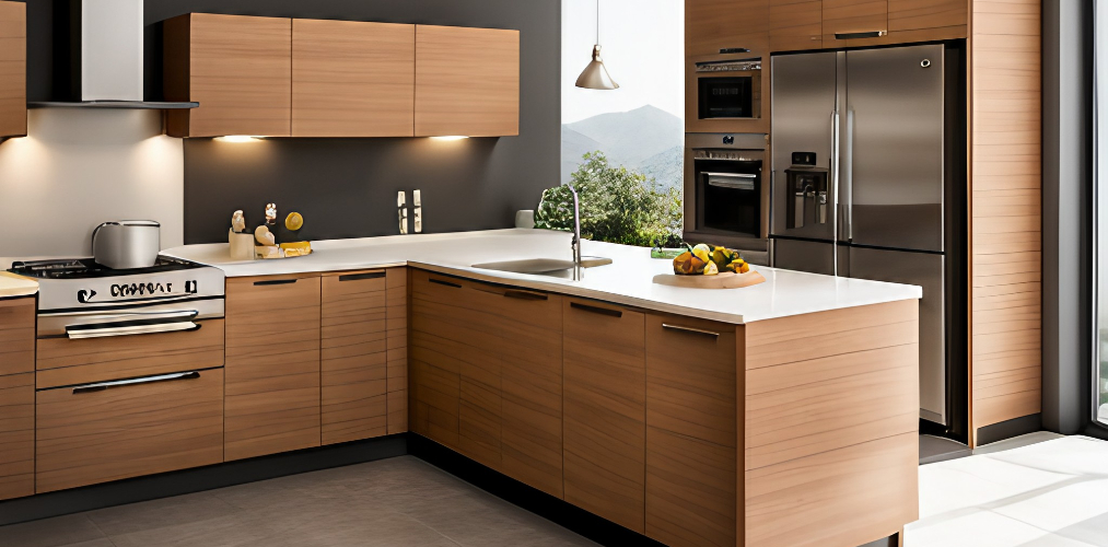 L shaped modular kitchen-Beautiful Homes