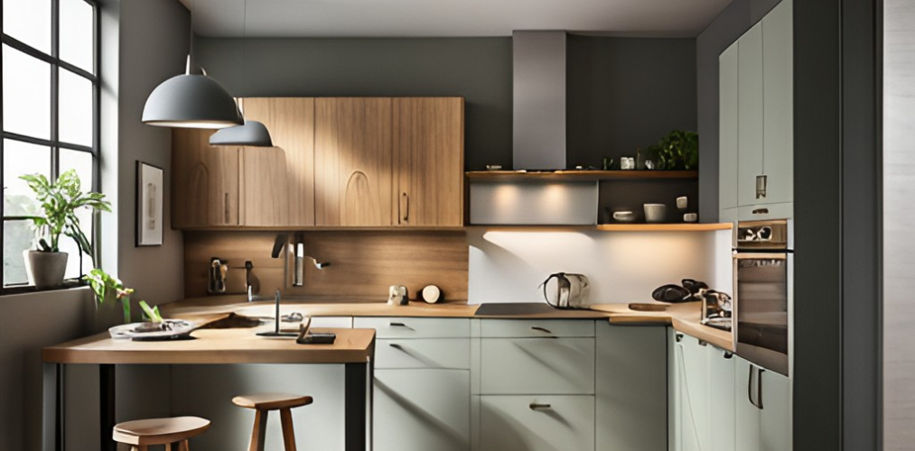 L Shaped Modular Kitchen with Ample Storage - Beautiful Homes