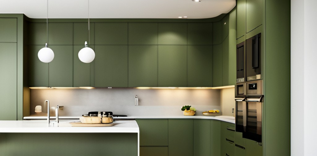 Simple Kitchen Designs with Green Cabinets - Beautiful Homes