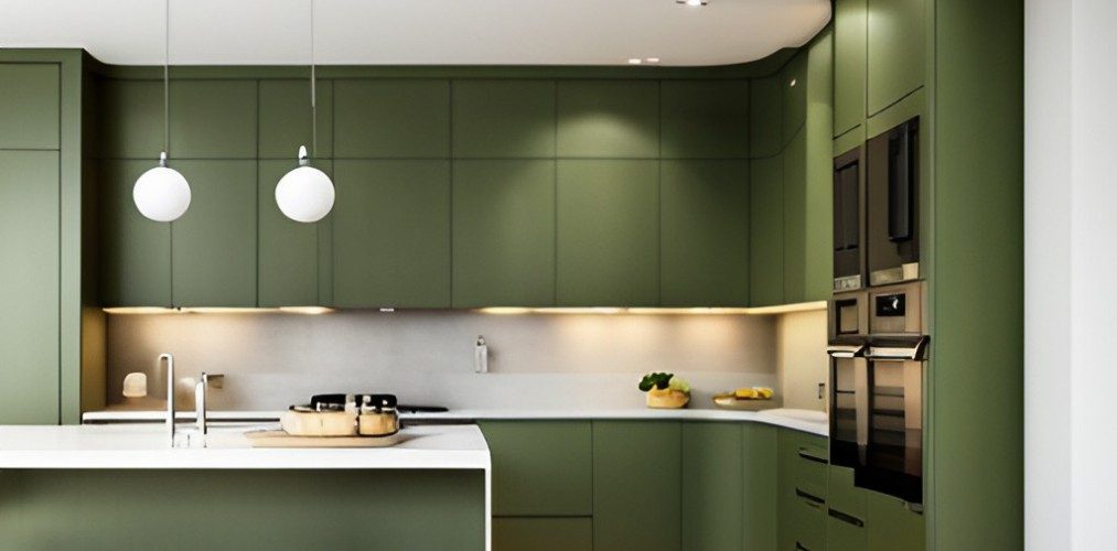 Simple Kitchen Designs with Green Cabinets - Beautiful Homes