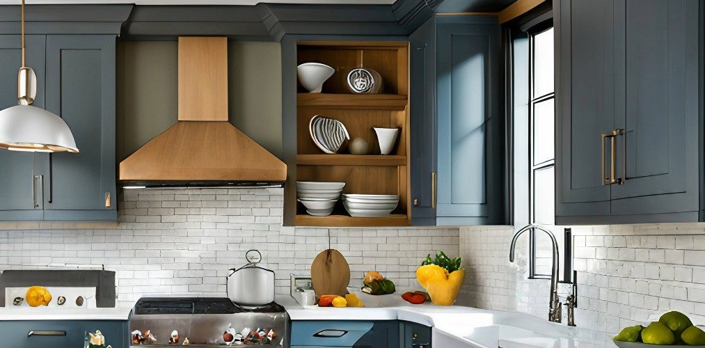 Traditional kitchen design with open storage-Beautiful Homes