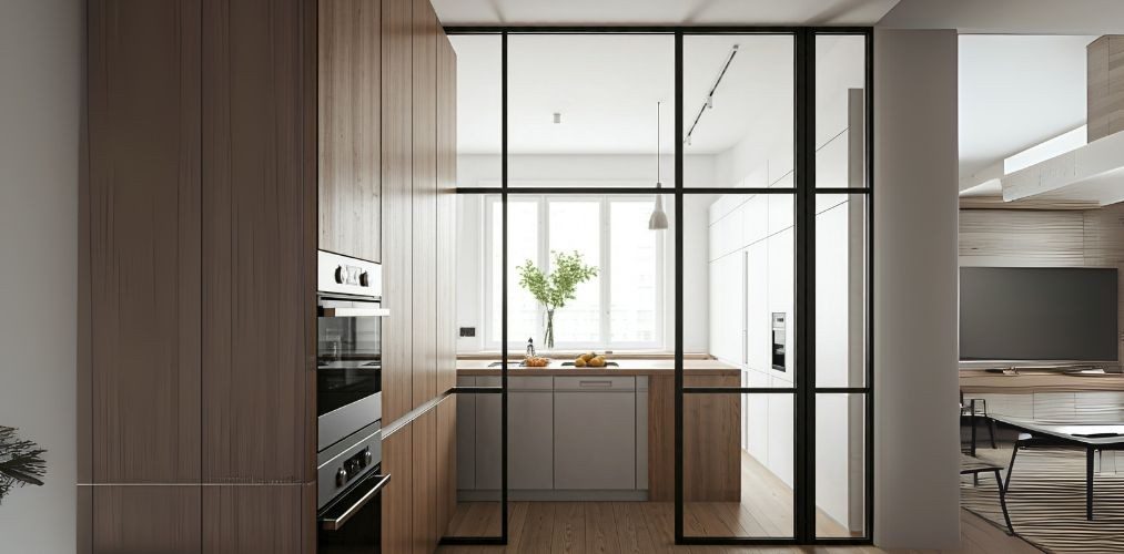 Glass partition design for kitchen - Beautiful Homes