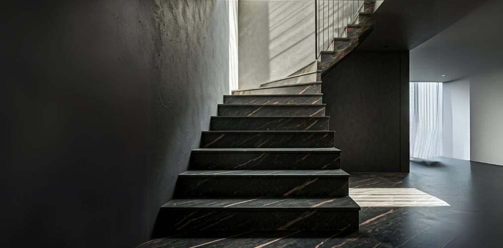 Marble staircase with sleek minimalist design - Beautiful Homes