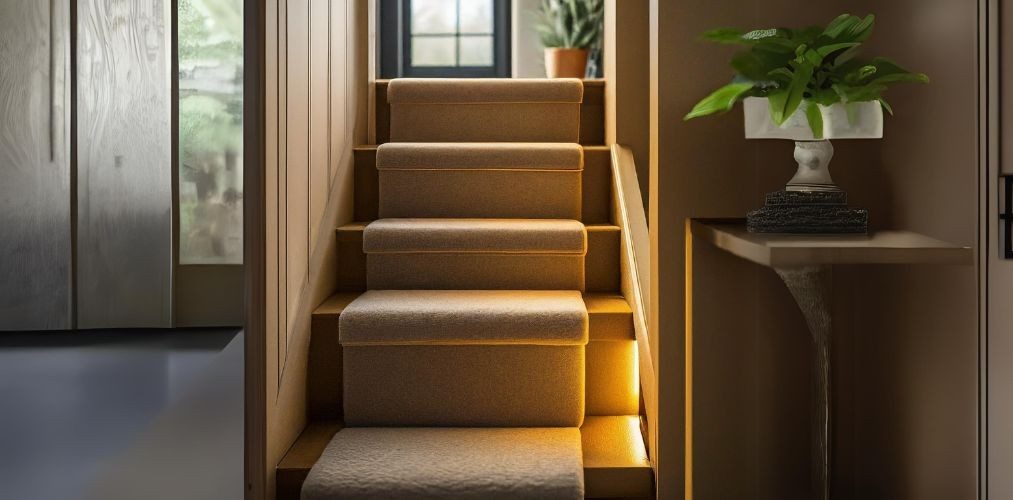 Small wooden staircase with carpet - Beautiful Homes