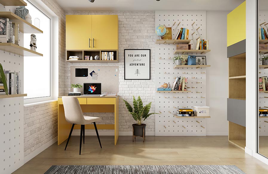 Study room with multiple storage ideas for your home - Beautiful Homes