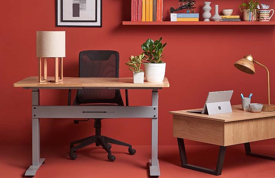 Bold red home office & study room design for your home - Beautiful Homes
