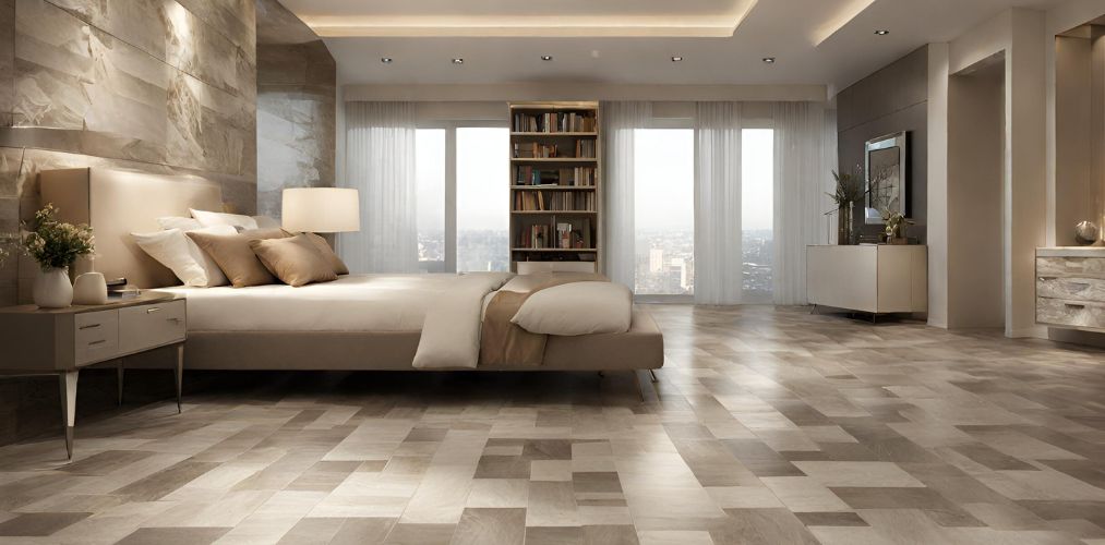 Cream and brown patterned wooden flooring tiles - Beautiful Homes