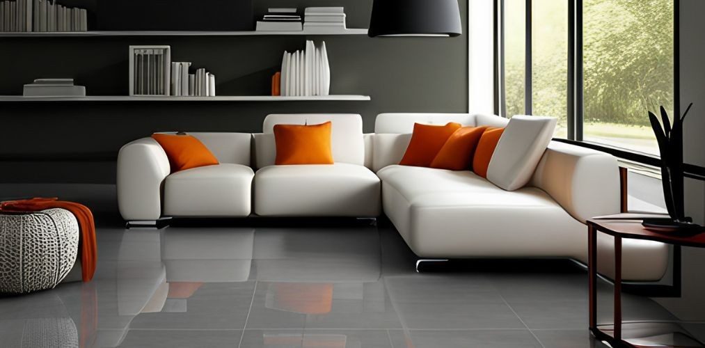 Grey floor tiles for living room-Beautiful Homes