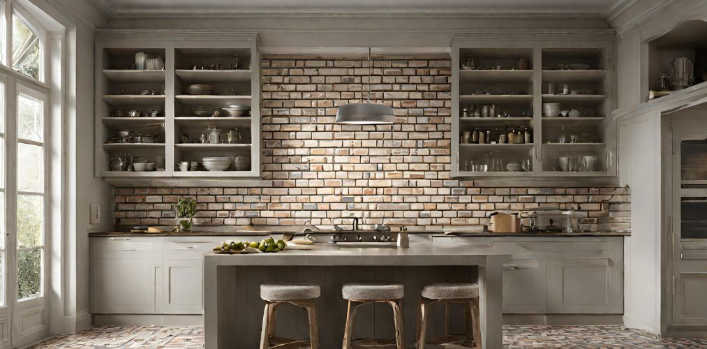 Industrial brick rectangular patterned kitchen tiles - Beautiful Homes