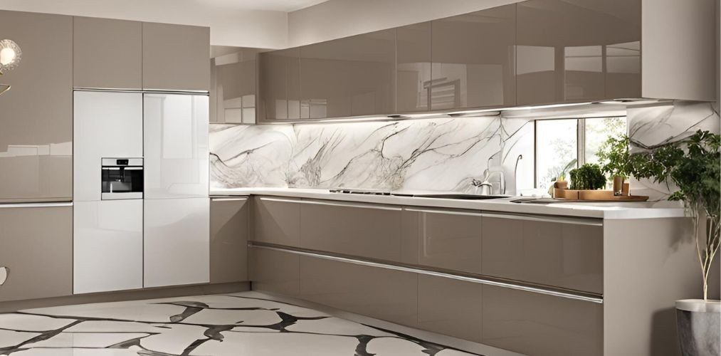 Marble inspired ceramic tiles for kitchen backsplash - Beautiful Homes