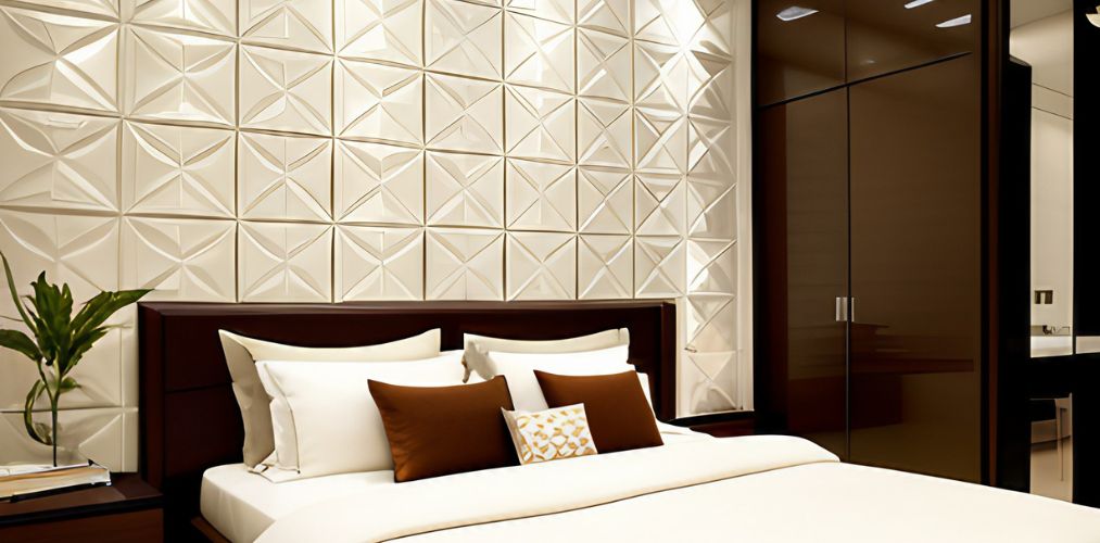 White wall tiles design for master bedroom-Beautiful Homes