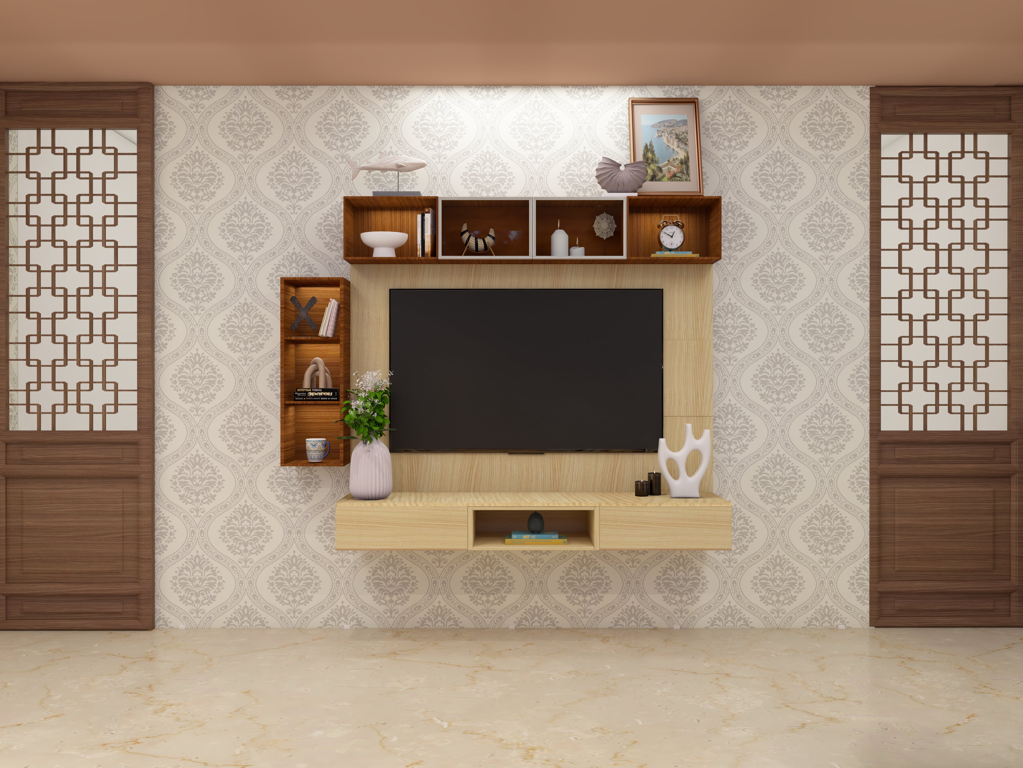 Modern and classic furniture with Asian Paints TV unit - Beautiful Homes