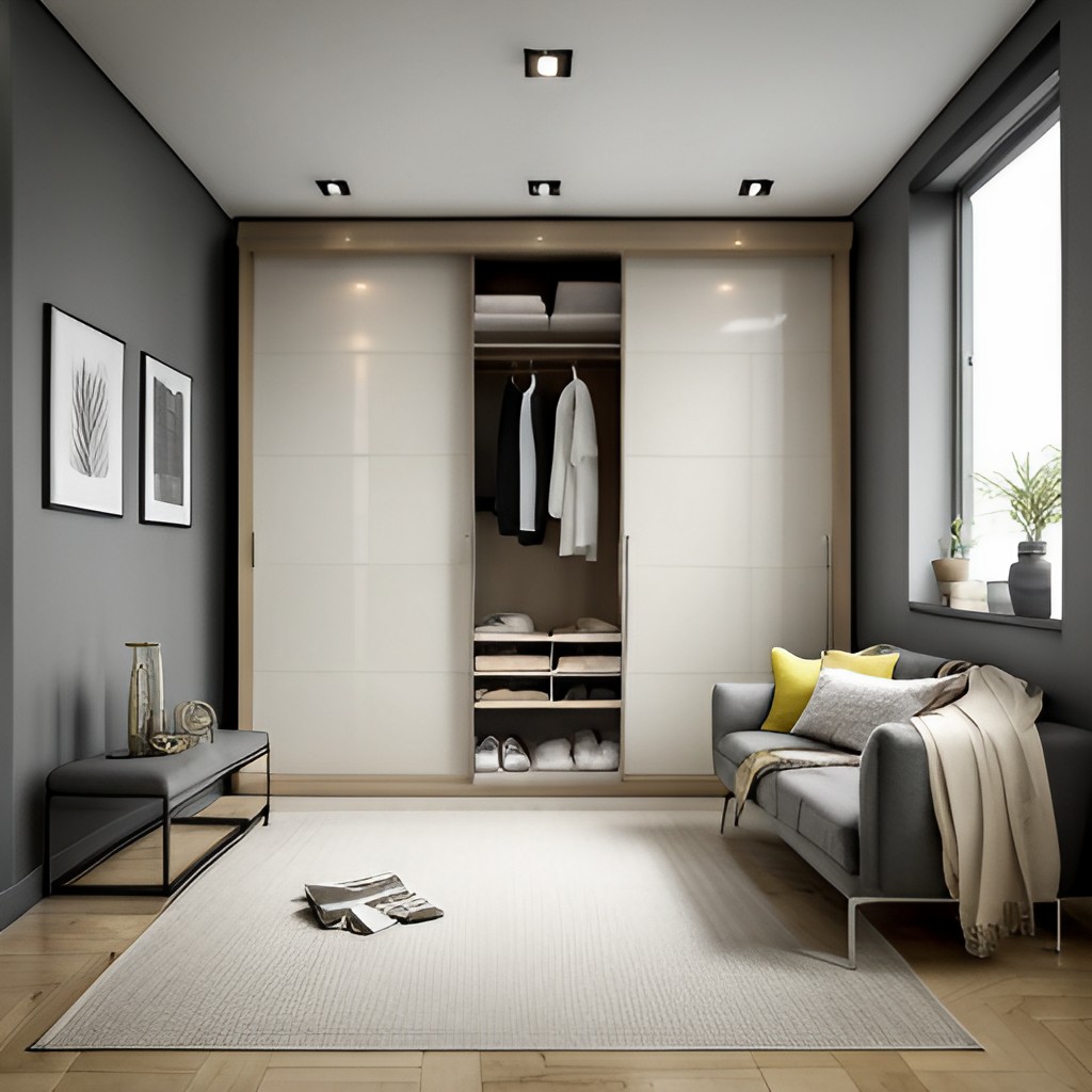 2 door sliding wardrobe in grey-BeautifulHomes