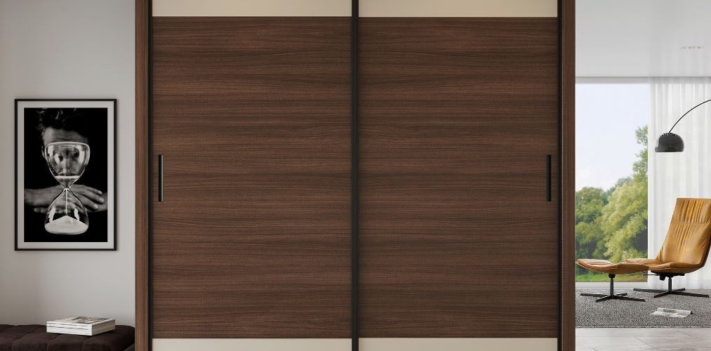 Sliding wardrobe with brown laminate-Beautiful Homes