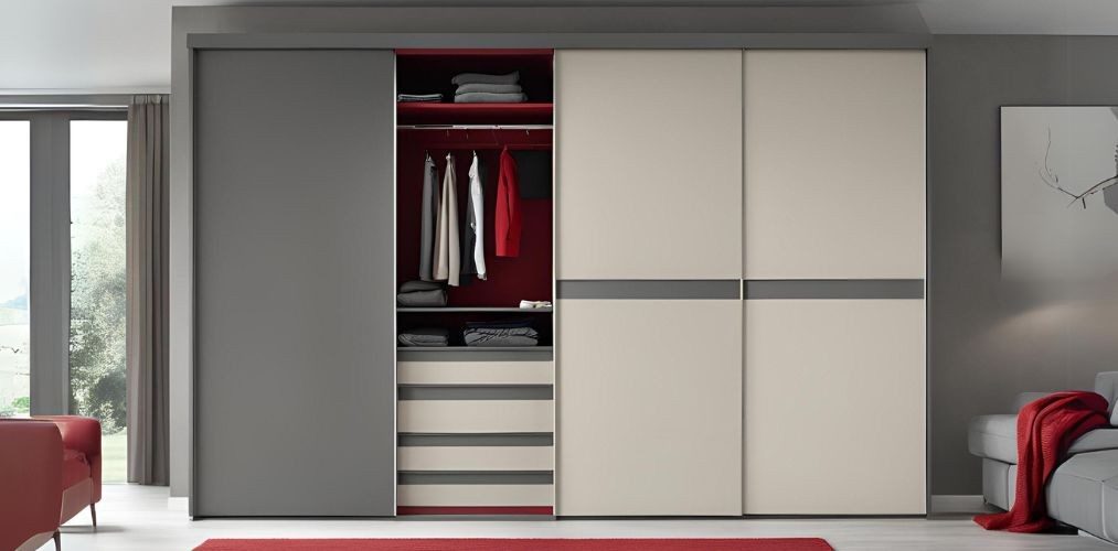 Modern grey and irish cream sliding wardrobe - Beautiful Homes