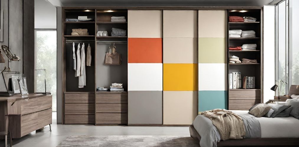 Modern sliding wardrobe doors with colours - Beautiful Homes