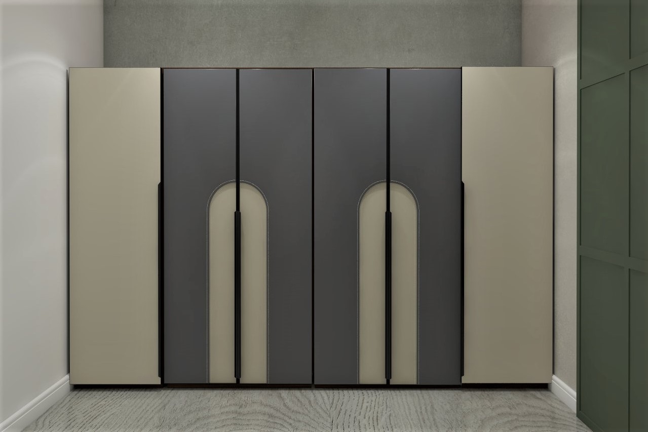 Grey and beige modern wardrobe for Bedroom-Beautiful Homes