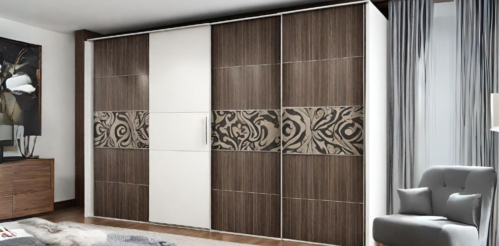 Wardrobe laminate design with intricate pattern - Beautiful Homes