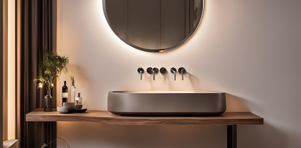 Curved rectangular wash basin with polished finish - Beautiful Homes