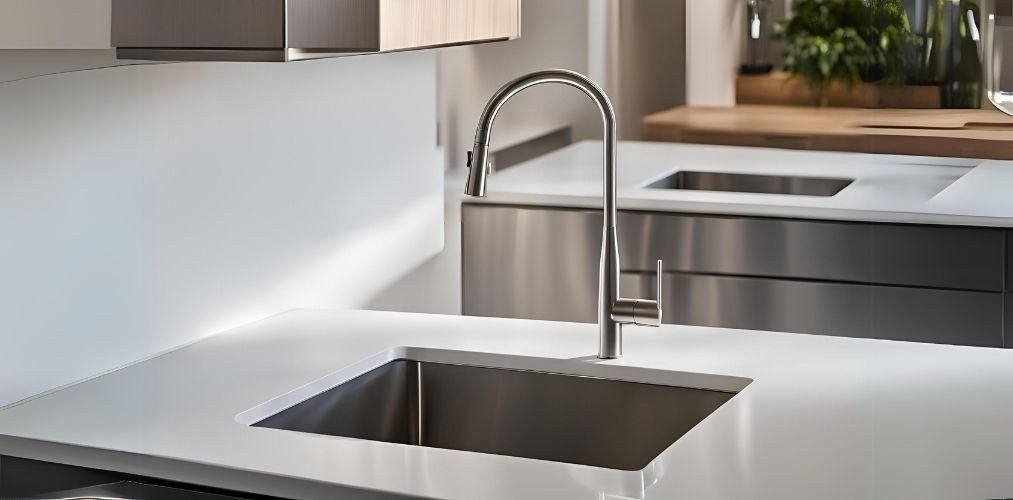 Minimal under-counter stainless steel kitchen sink - Beautiful Homes