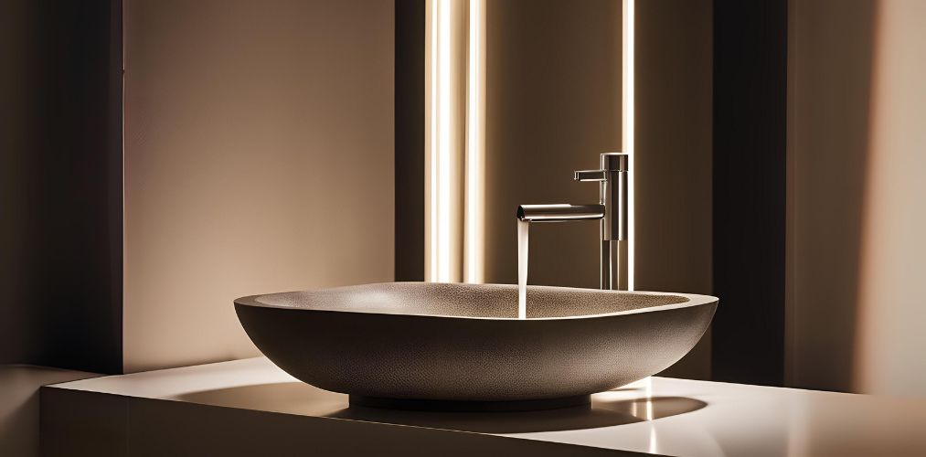 Minimalistic stone wash basin for dining hall - Beautiful Homes