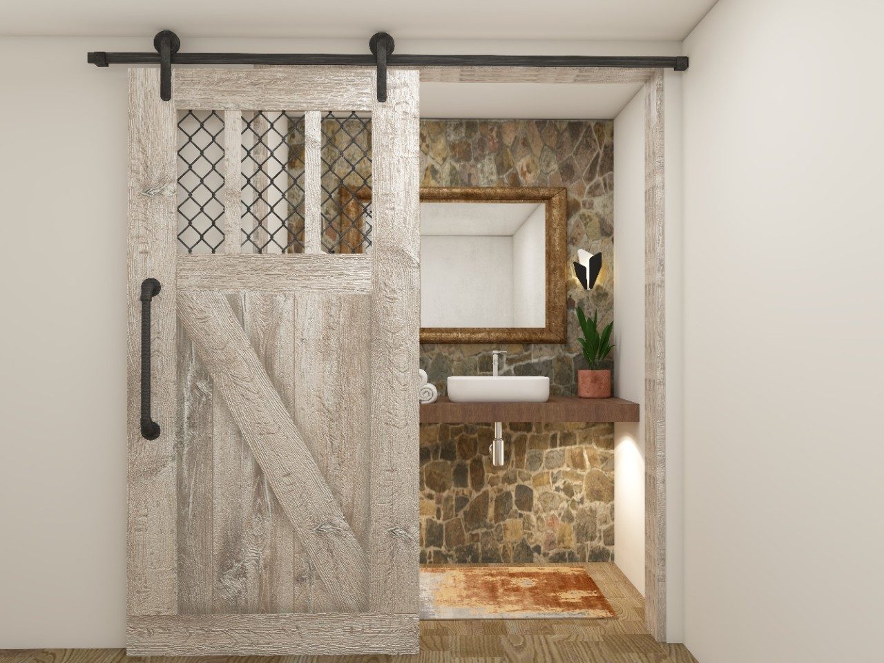 White wash basin for a rustic bathroom - Beautiful Homes