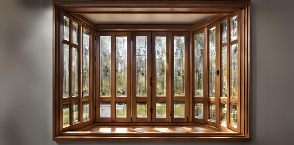 Bay style window with wooden frame - Beautiful Homes