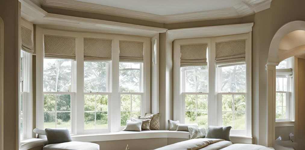 Bay window design with seating for a master bedroom - Beautiful Homes