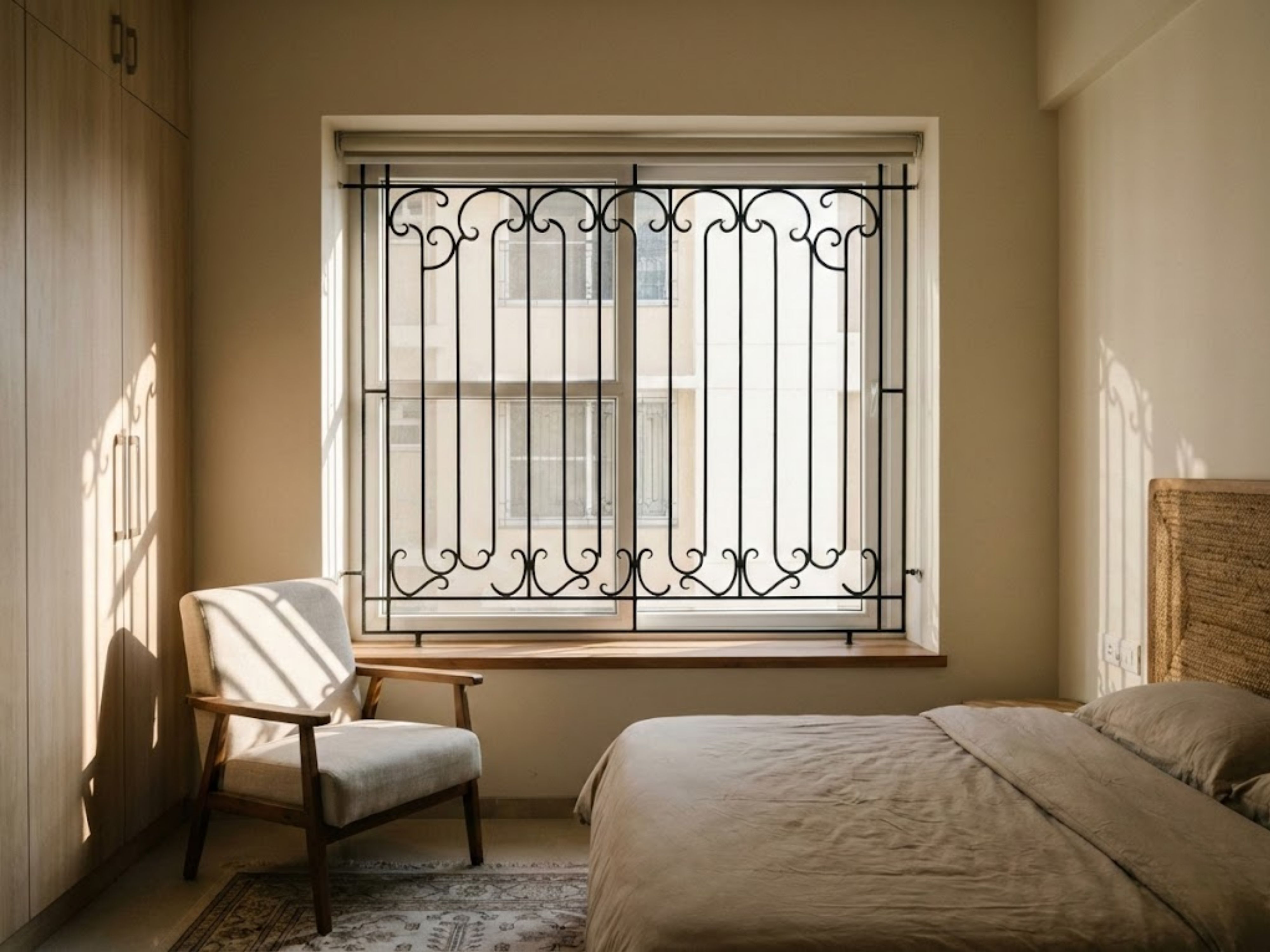 Minimalist bedroom with natural light and wooden décor - Beautiful Homes