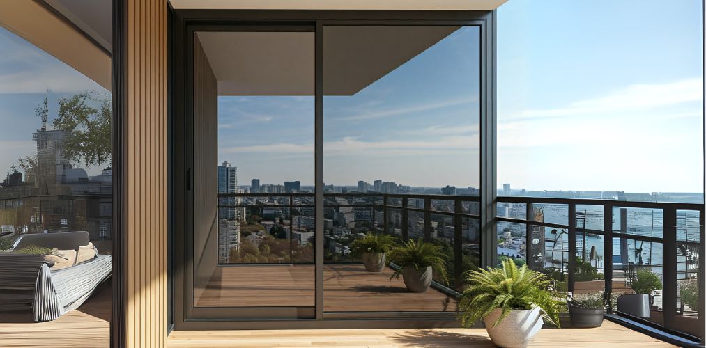 Black tinted sliding glass window for balcony - Beautiful Homes