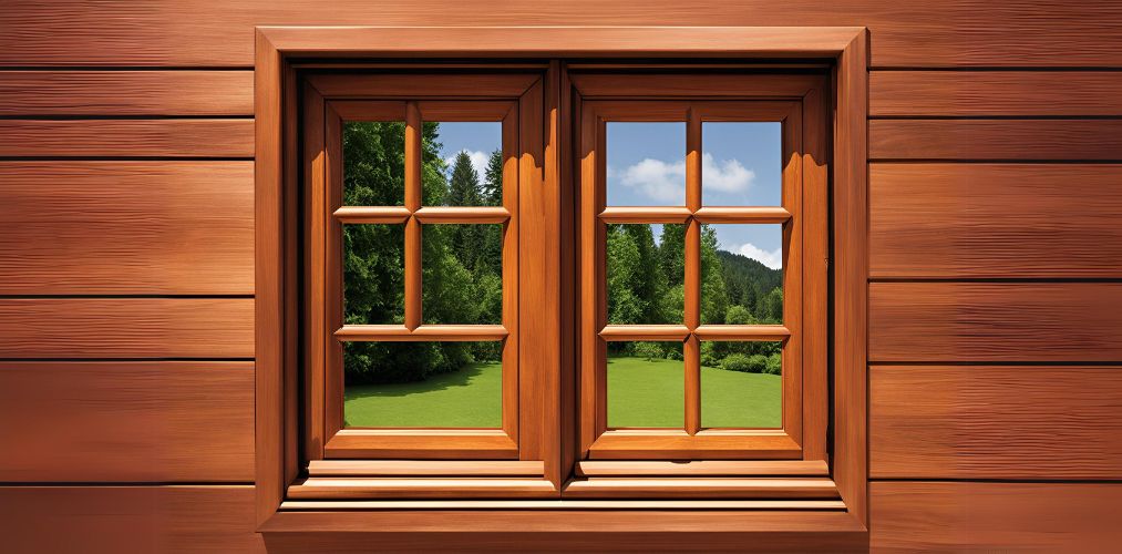 Hinged wooden window design with casement - Beautiful Homes