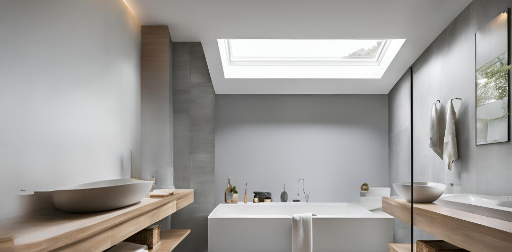 Skylight window design for a modern bathroom - Beautiful Homes