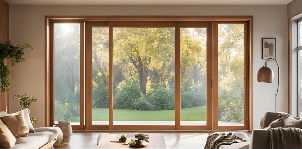 Sliding window design with wooden frame - Beautiful Homes