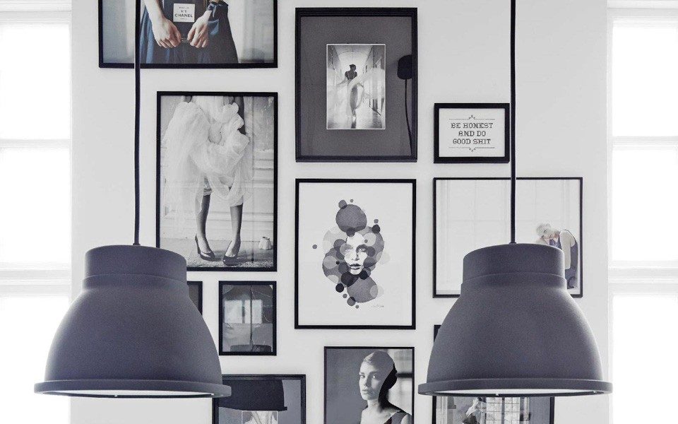 Monochrome prints for gallery wall - Beautiful Homes