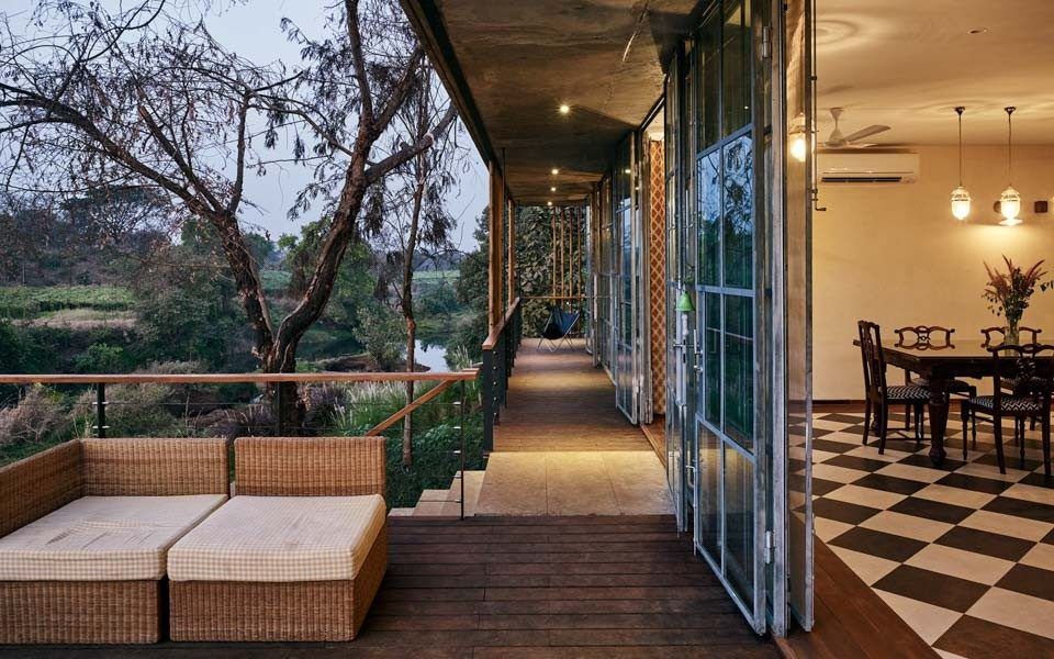 An inspired al fresco setting at the Riparian House, Karjat - Beautiful Homes
