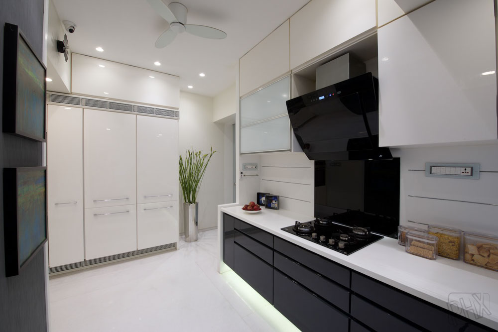 Kitchen cabinet design with a monochrome colour palette for your latest kitchen design - Beautiful Homes