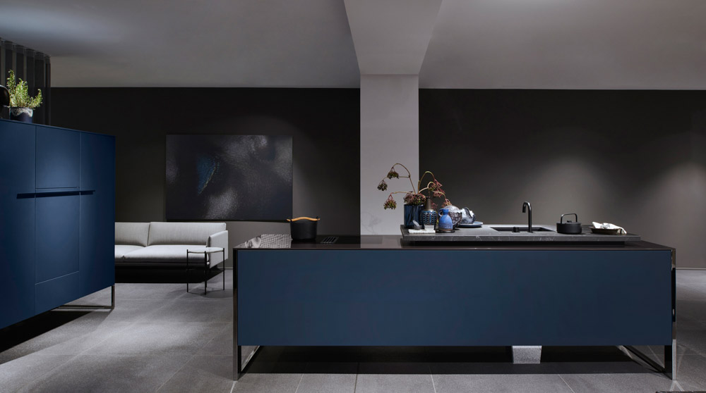 Match your open kitchen design colour with the rest of the living room or dining room - Beautiful Homes