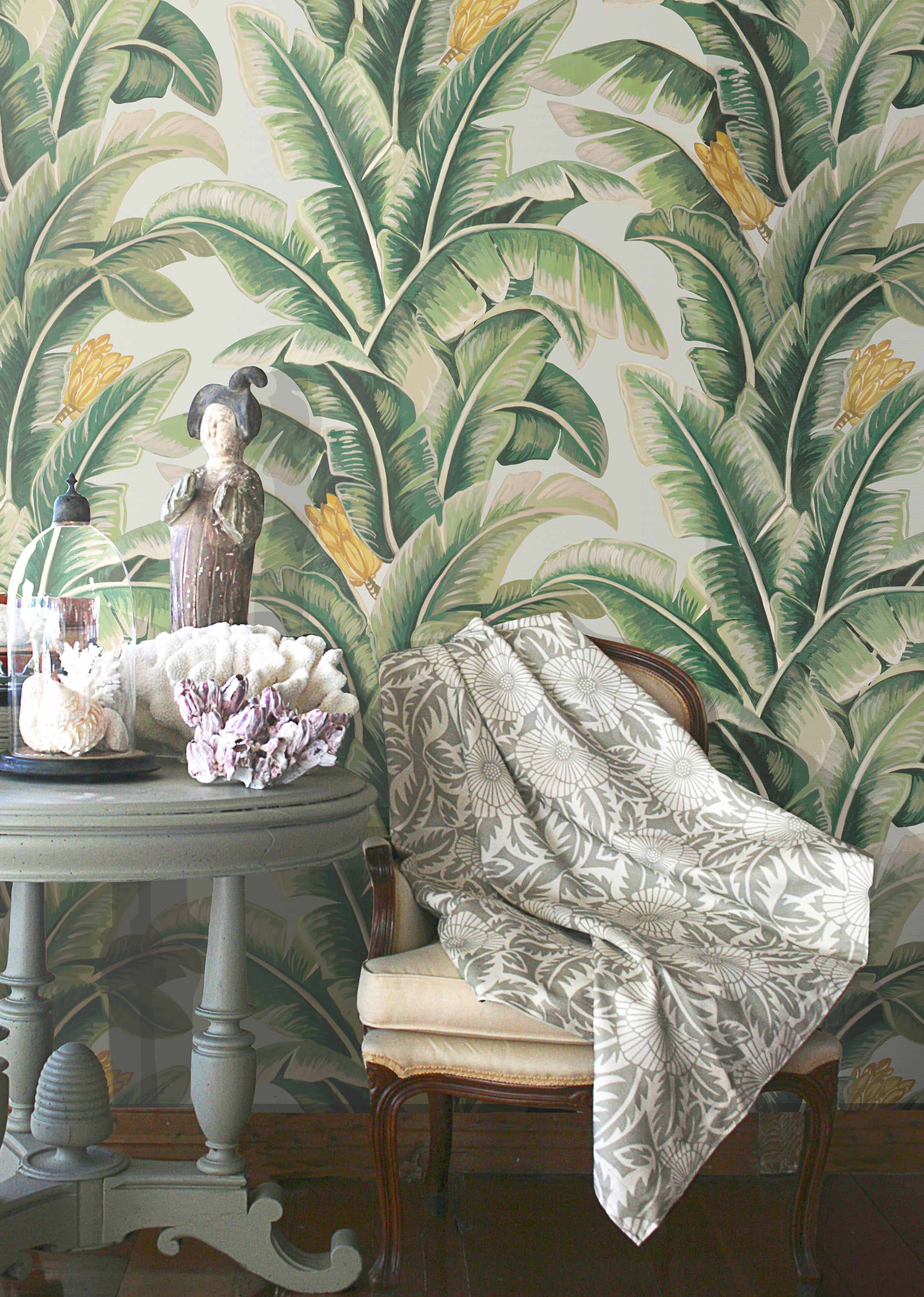 Botanicals work well as wallpaper motifs - Beautiful Homes