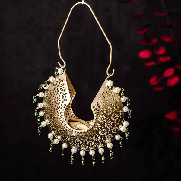 Traditional Chandbali Hanging Tealight Holder