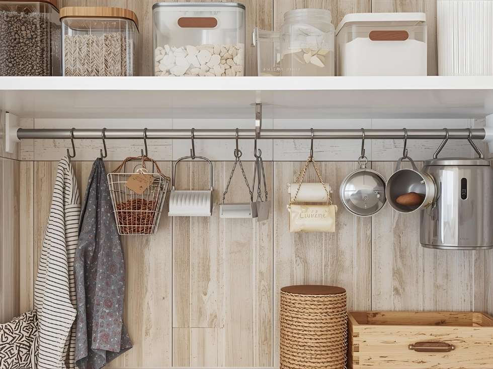 Small pantry kitchen organisation in modern homes - Beautiful Homes