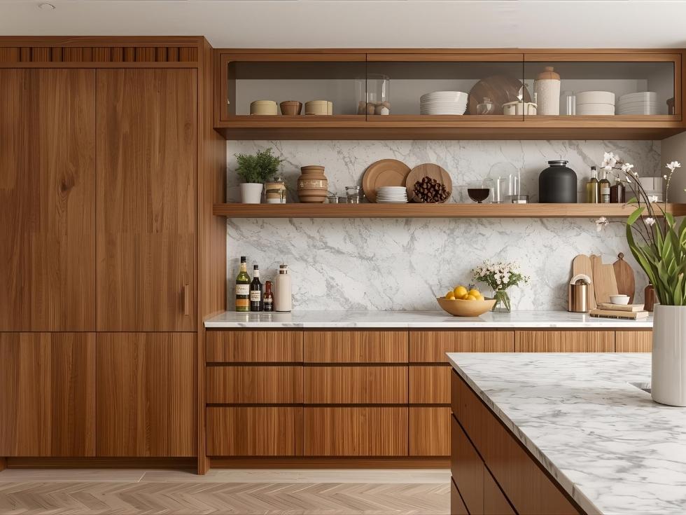 Latest modular cabinets in pantry for storage - Beautiful Homes