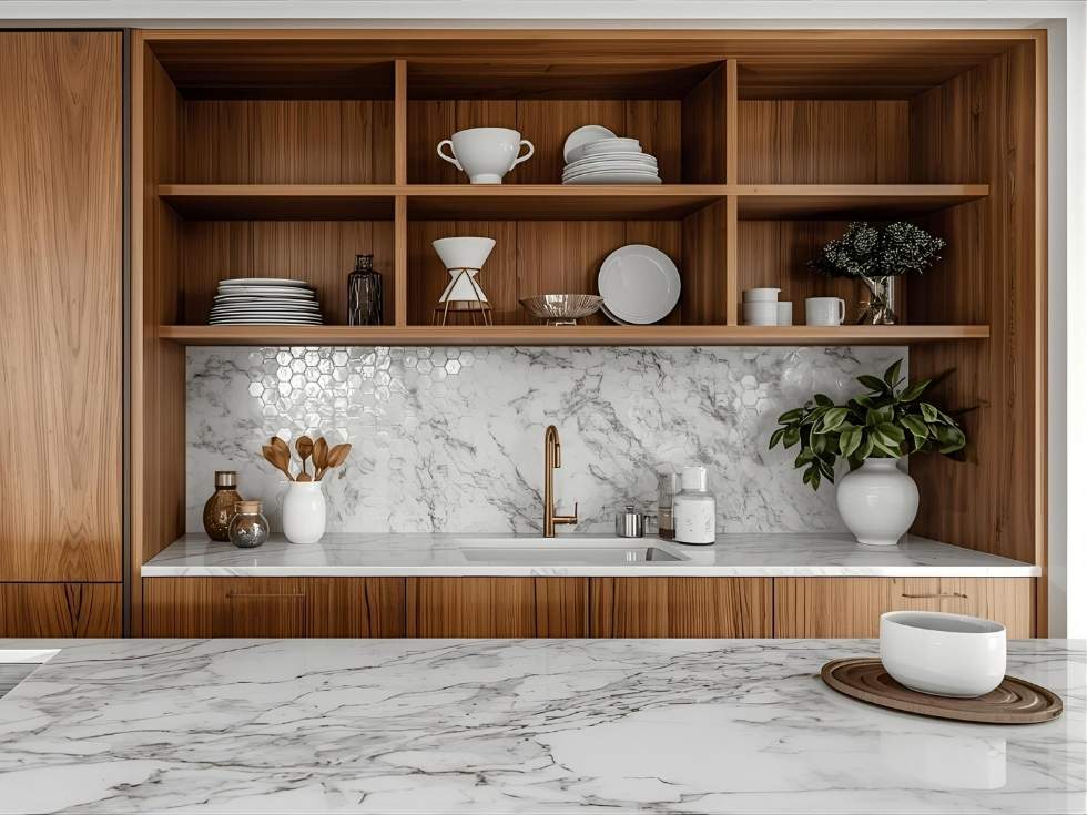 Small modular kitchen with pantry - Beautiful Homes