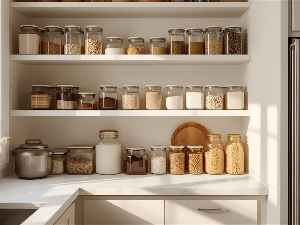Small pantry organisation in modular kitchen unit - Beautiful Homes
